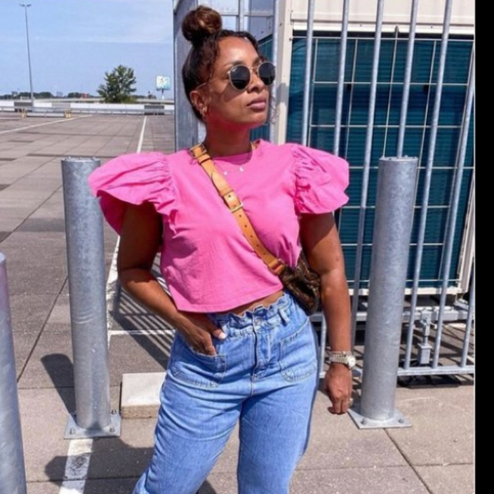 Zara Fuchsia Voluminous Top